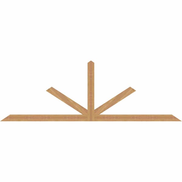 Ekena Millwork Saratoga Smooth Timber Gable Bracket, Western Red Cedar, 96"W x 32"H x 1 1/2"D x 3 1/2"F, 8/12 Pitch GBW096X32X0204SAR00SWR - main